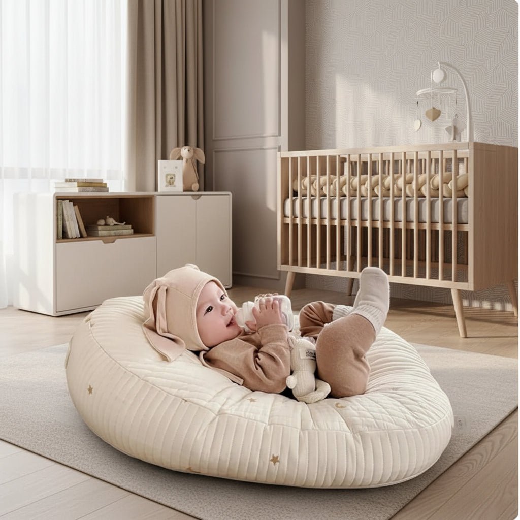 SoftNest - Ergonomisches Babyliegekissen aus 100 % Baumwolle für optimalen Komfort und Unterstützung 0