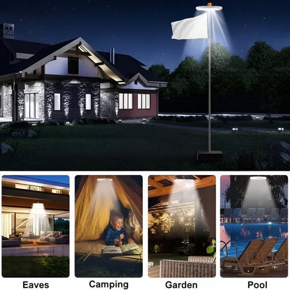 Solar-LED-Fahnenmastlicht - Automatische Beleuchtung für Flaggen mit IP67 Wetterfestigkeit und langer Akkulaufzeit 4