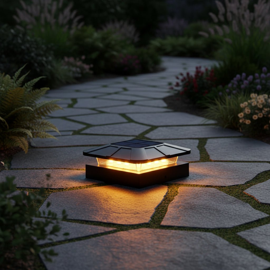 Solar-Pfostenleuchten - 3 Farbmodi LED Außenbeleuchtung für Garten & Terrasse 8