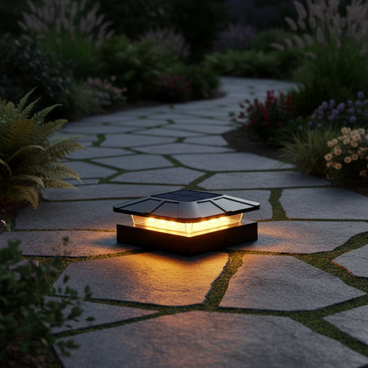 Solar-Pfostenleuchten - 3 Farbmodi LED Außenbeleuchtung für Garten & Terrasse 8