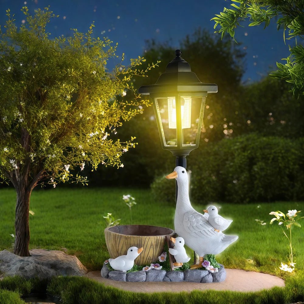 Solar Gartenlicht Ente - Dekoratives Solarlicht Für Garten & Außenbereich 0