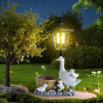 Solar Gartenlicht Ente - Dekoratives Solarlicht Für Garten & Außenbereich 0
