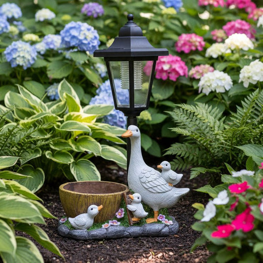 Solar Gartenlicht Ente - Dekoratives Solarlicht Für Garten & Außenbereich 5