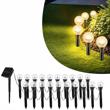 Solar Lichterkette Outdoor - 20 LED Mit 8 Lichtmodi Für Den Garten, Wasserdicht 0
