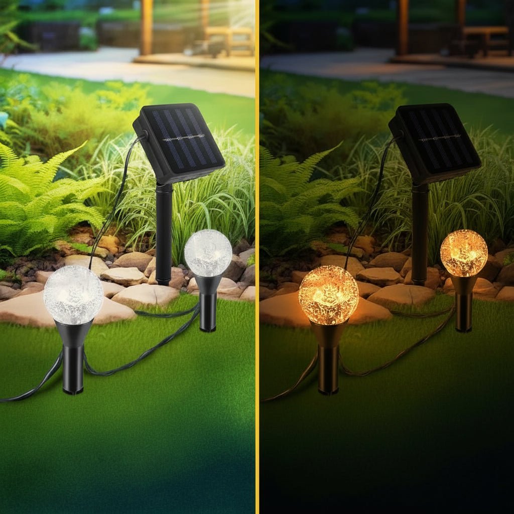Solar Lichterkette Outdoor - 20 LED Mit 8 Lichtmodi Für Den Garten, Wasserdicht 3