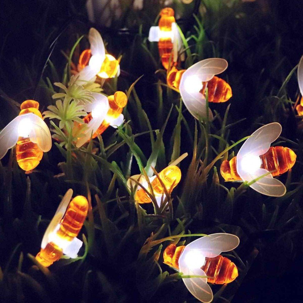 Solar Lichterkette Outdoor mit Honigbienen-Optik – Wasserdicht und Energiesparend für Garten und Balkon 1