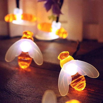 Solar Lichterkette Outdoor mit Honigbienen-Optik – Wasserdicht und Energiesparend für Garten und Balkon 2