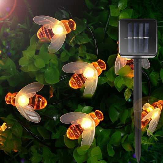 Solar Lichterkette Outdoor mit Honigbienen-Optik – Wasserdicht und Energiesparend für Garten und Balkon 3