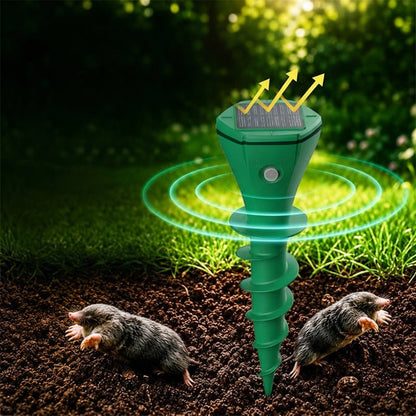 Solarbetriebener Maulwurfschutz mit Seismischen Vibrationen - Effektive Gartenabwehr 2