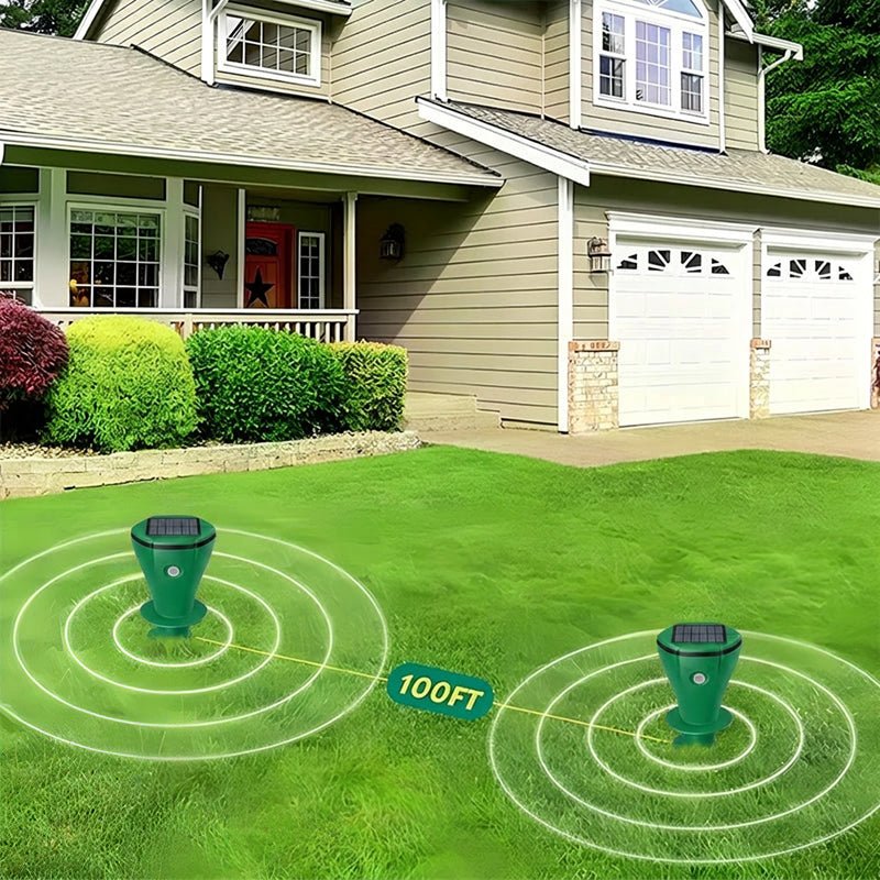 Solarbetriebener Maulwurfschutz mit Seismischen Vibrationen - Effektive Gartenabwehr 6