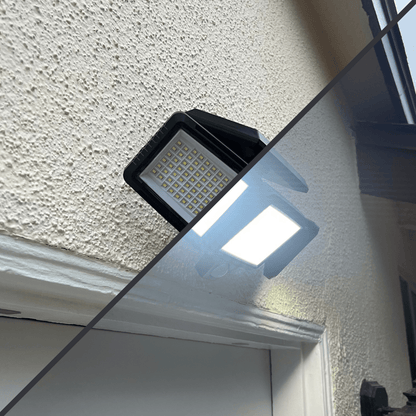 SUNDEFENSE – Solarbetriebenes Sicherheitslicht mit Bewegungssensor & Fernbedienung