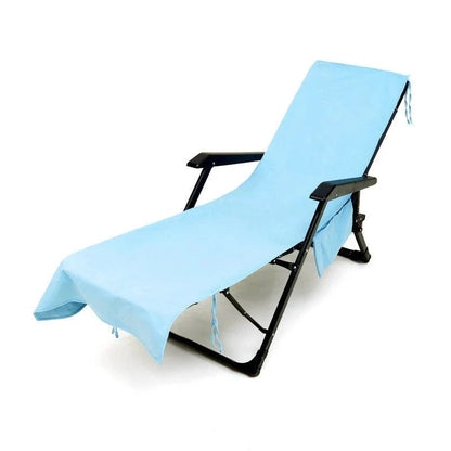 SUNLOUNGE TOWEL - Towel with pockets & non-slip grip for deckchairs