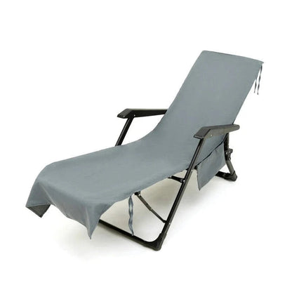 SUNLOUNGE TOWEL - Towel with pockets & non-slip grip for deckchairs