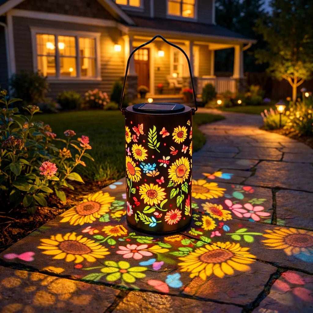 Sonnenblumen Solar Laterne Outdoor - Automatische Dämmerungsschaltung für den Garten 0