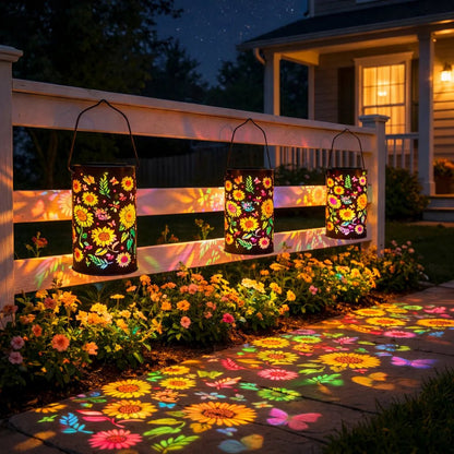 Sonnenblumen Solar Laterne Outdoor - Automatische Dämmerungsschaltung für den Garten 1