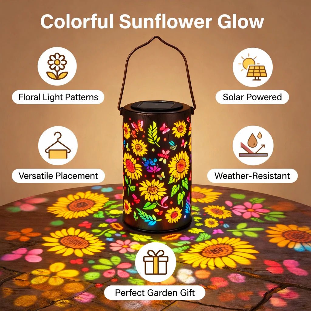Sonnenblumen Solar Laterne Outdoor - Automatische Dämmerungsschaltung für den Garten 3