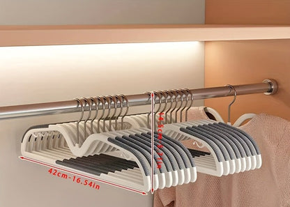 CLOSETIQ – Cintre gain de place antidérapant avec crochet pivotant à 360° pour une organisation optimale