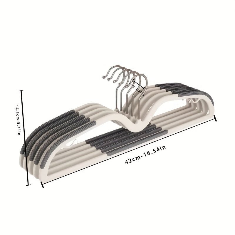 CLOSETIQ – Cintre gain de place antidérapant avec crochet pivotant à 360° pour une organisation optimale