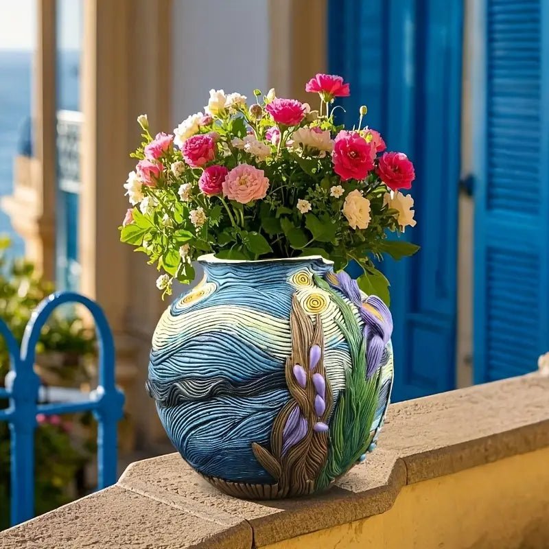 Starry Bloom - Handgefertigte Blumenvase aus Kunstharz für Kunstvolle Arrangements 3