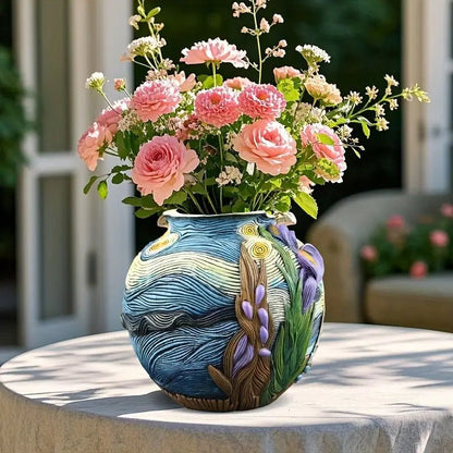 Starry Bloom - Handgefertigte Blumenvase aus Kunstharz für Kunstvolle Arrangements 4