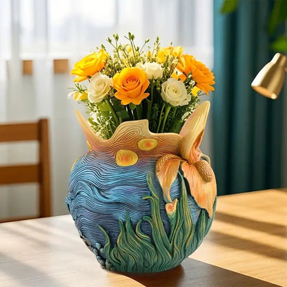 Starry Bloom - Handgefertigte Blumenvase aus Kunstharz für Kunstvolle Arrangements 6