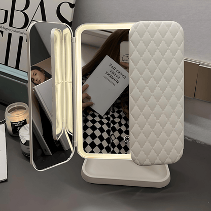 GLOWVUE – Specchio da trucco a LED con illuminazione regolabile e ingrandimento preciso