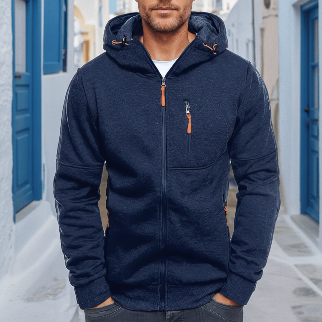Südliches Atelier - Kapuzenpullover mit Fleecefutter und praktischen Taschen 0