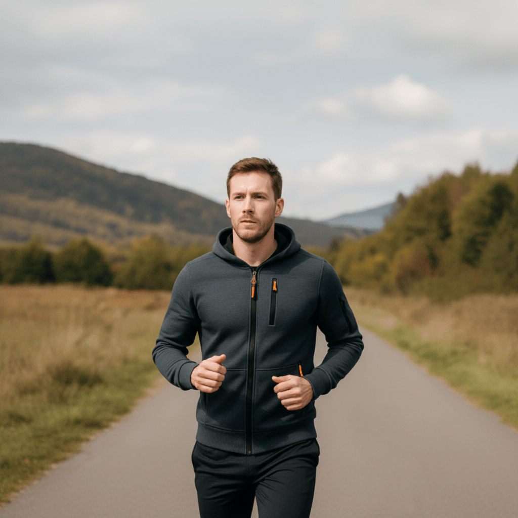 Südliches Atelier - Kapuzenpullover mit Fleecefutter und praktischen Taschen 1