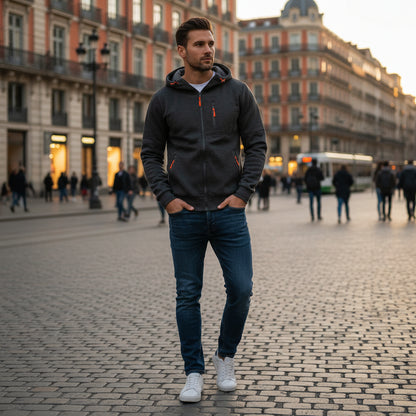 Südliches Atelier - Kapuzenpullover mit Fleecefutter und praktischen Taschen 11