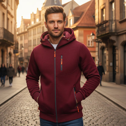 Südliches Atelier - Kapuzenpullover mit Fleecefutter und praktischen Taschen 12