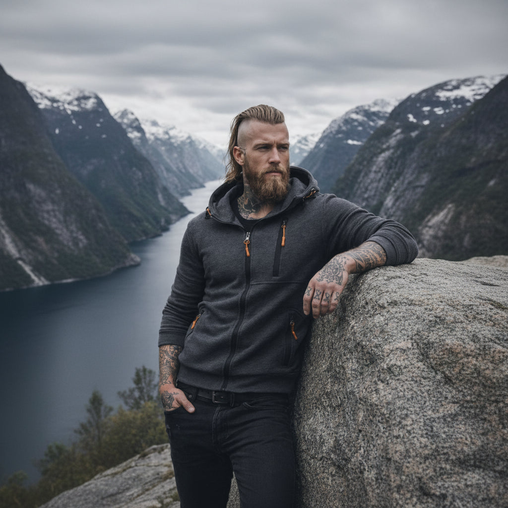 Südliches Atelier - Kapuzenpullover mit Fleecefutter und praktischen Taschen 2