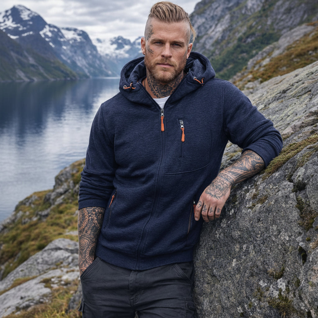 Südliches Atelier - Kapuzenpullover mit Fleecefutter und praktischen Taschen 3