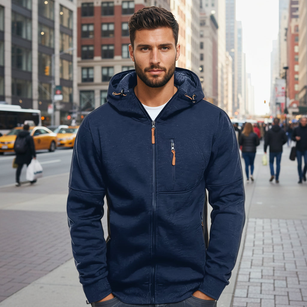 Südliches Atelier - Kapuzenpullover mit Fleecefutter und praktischen Taschen 4