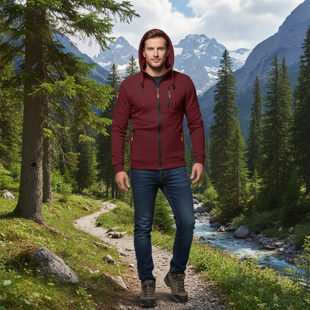 Südliches Atelier - Kapuzenpullover mit Fleecefutter und praktischen Taschen 5