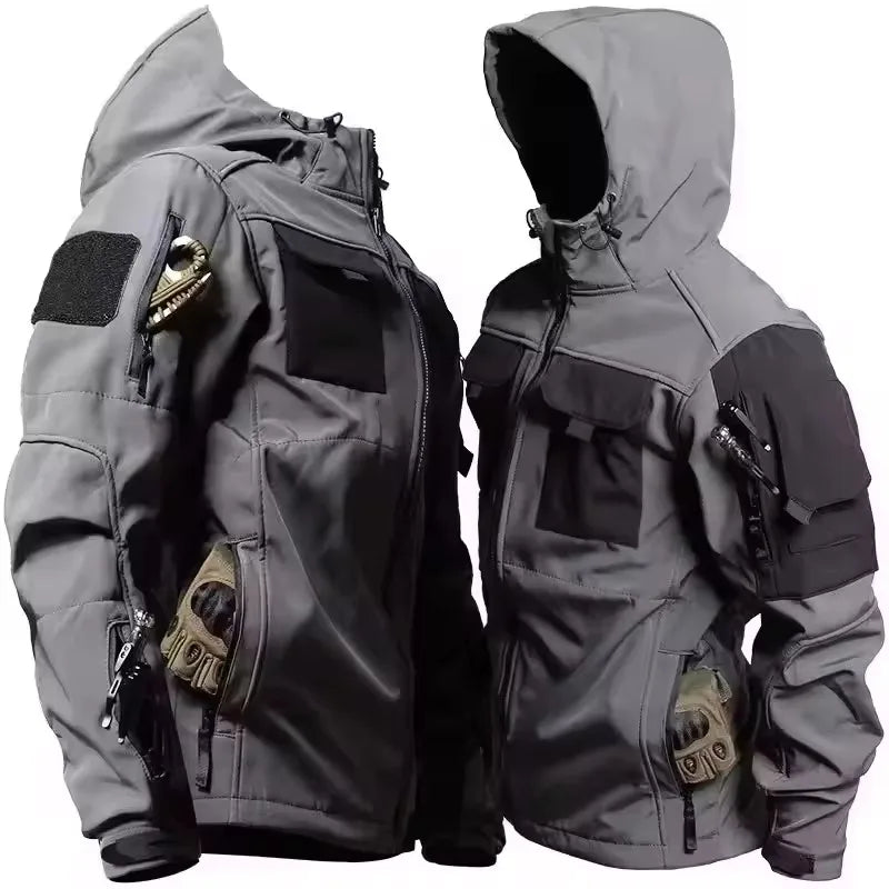 TACTIGUARD – Herren-Militär-Softshelljacke mit Kapuze und mehreren Taschen 1