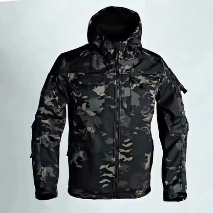 TACTIGUARD – Herren-Militär-Softshelljacke mit Kapuze und mehreren Taschen 3