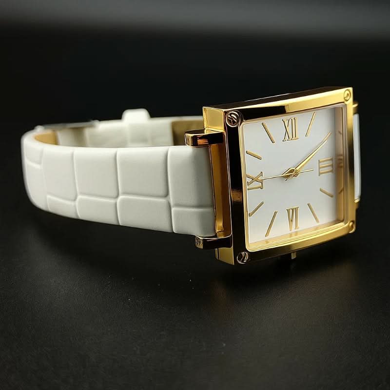 TERRATIME – Quadratische Uhr mit Bambusmuster und dünnem Profil 1