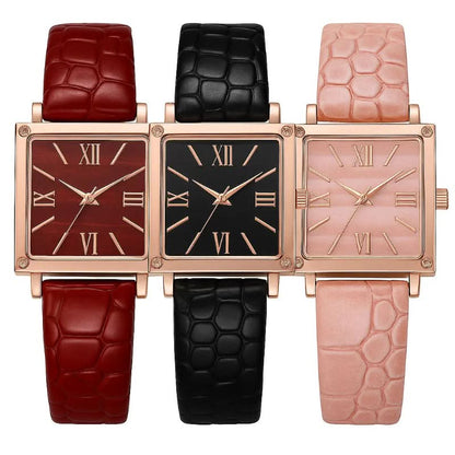 TERRATIME – Quadratische Uhr mit Bambusmuster und dünnem Profil 10