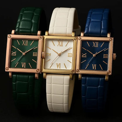 TERRATIME – Quadratische Uhr mit Bambusmuster und dünnem Profil 5