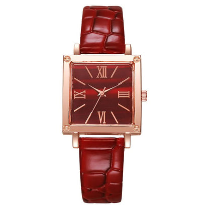 TERRATIME – Quadratische Uhr mit Bambusmuster und dünnem Profil 8