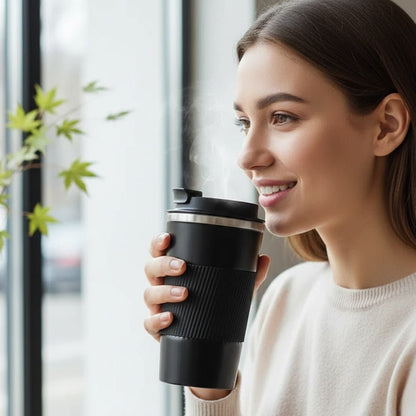 THERMOLUX – Stilvoller, isolierter Reisebecher für heiße und kalte Getränke 5