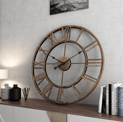 TIMEMESH – Elegante Skelett-Wanduhr aus Schmiedeeisen in Gold oder Bronze 1