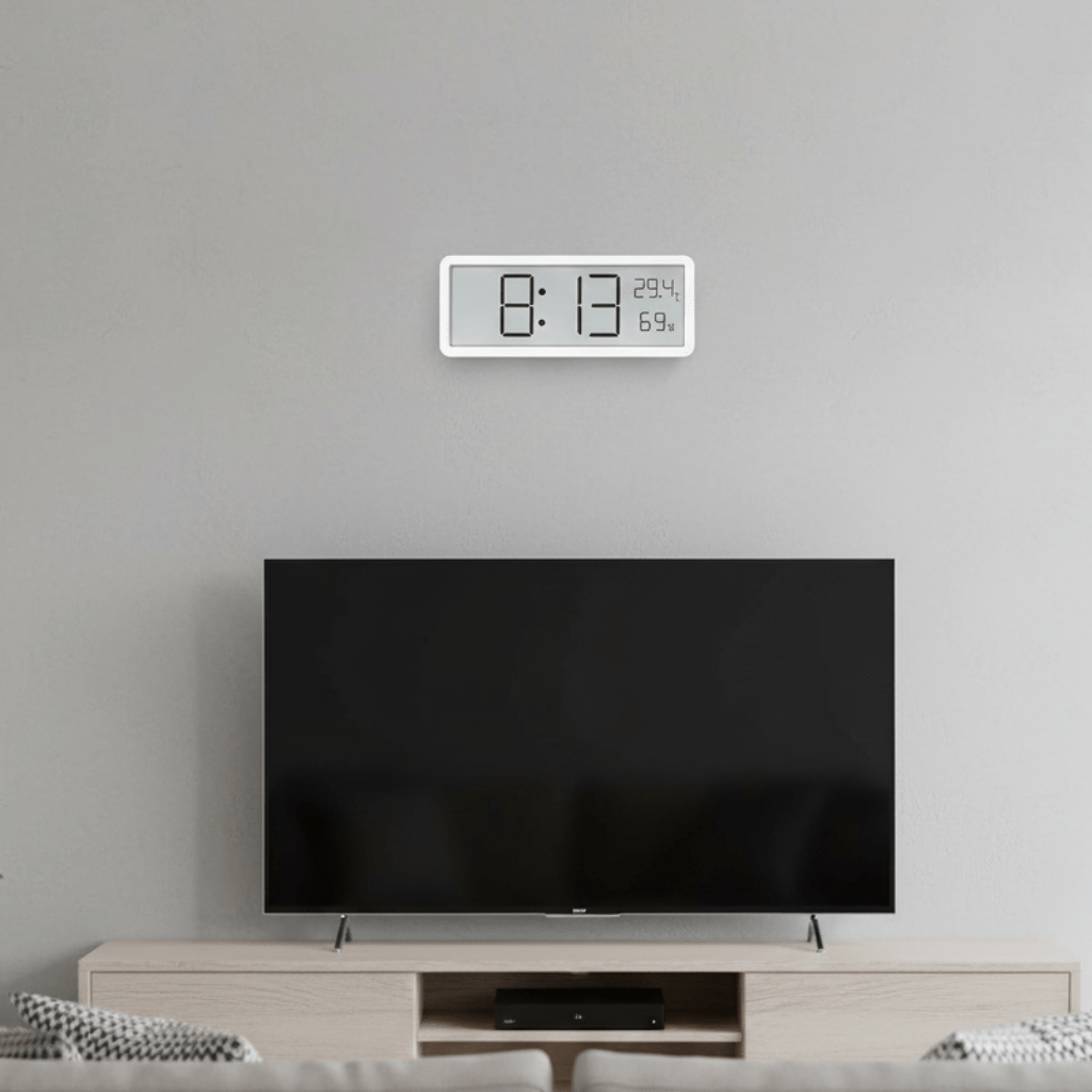 TIMESCOPE – Große digitale Wanduhr mit LED-Anzeige und Klimasensor 1
