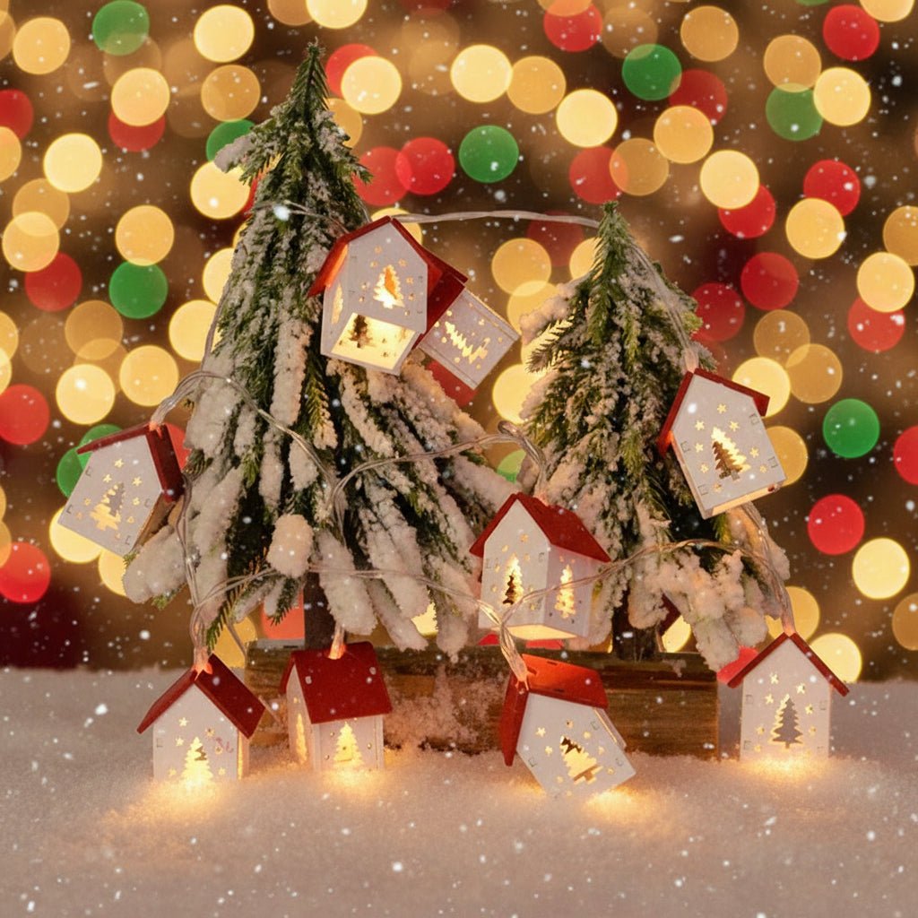 TINSELHOUSE – LED-Lichtleiste aus Holz mit warmweißem Weihnachtslicht 2