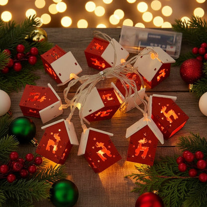 TINSELHOUSE – LED-Lichtleiste aus Holz mit warmweißem Weihnachtslicht 5