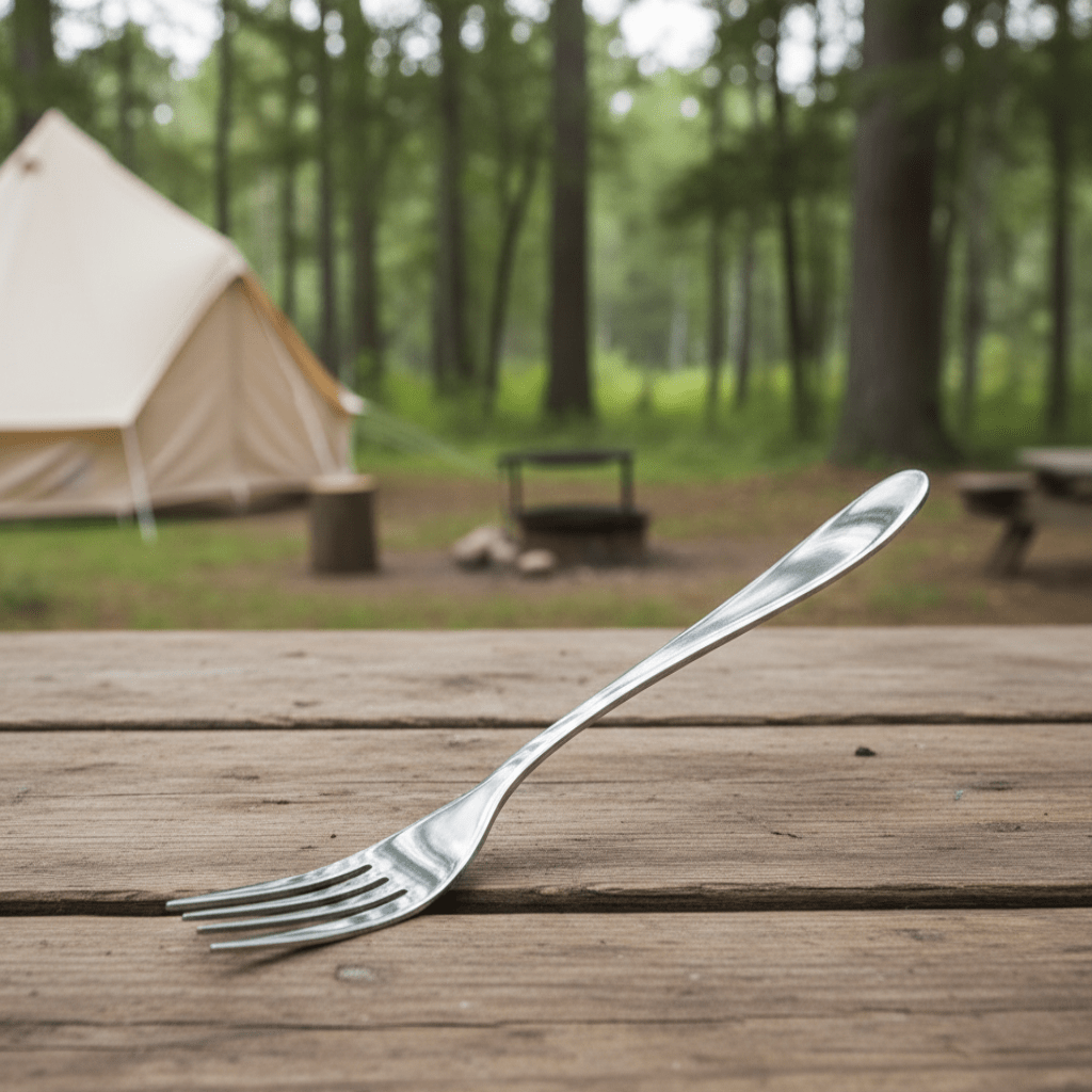 TITANCUTLERY – Ultraleichtes Campingbesteck-Set aus Titan (Löffel & Gabel) 0