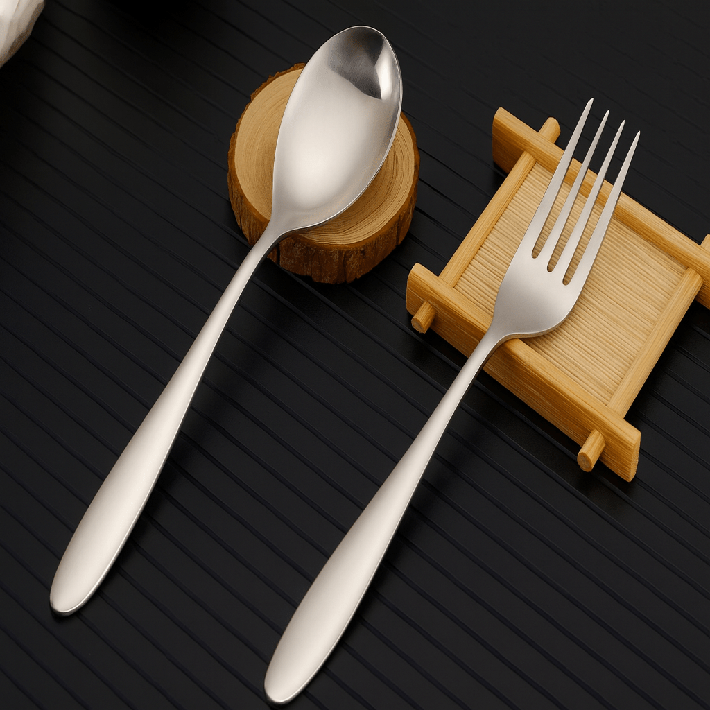 TITANCUTLERY – Ultraleichtes Campingbesteck-Set aus Titan (Löffel & Gabel) 3