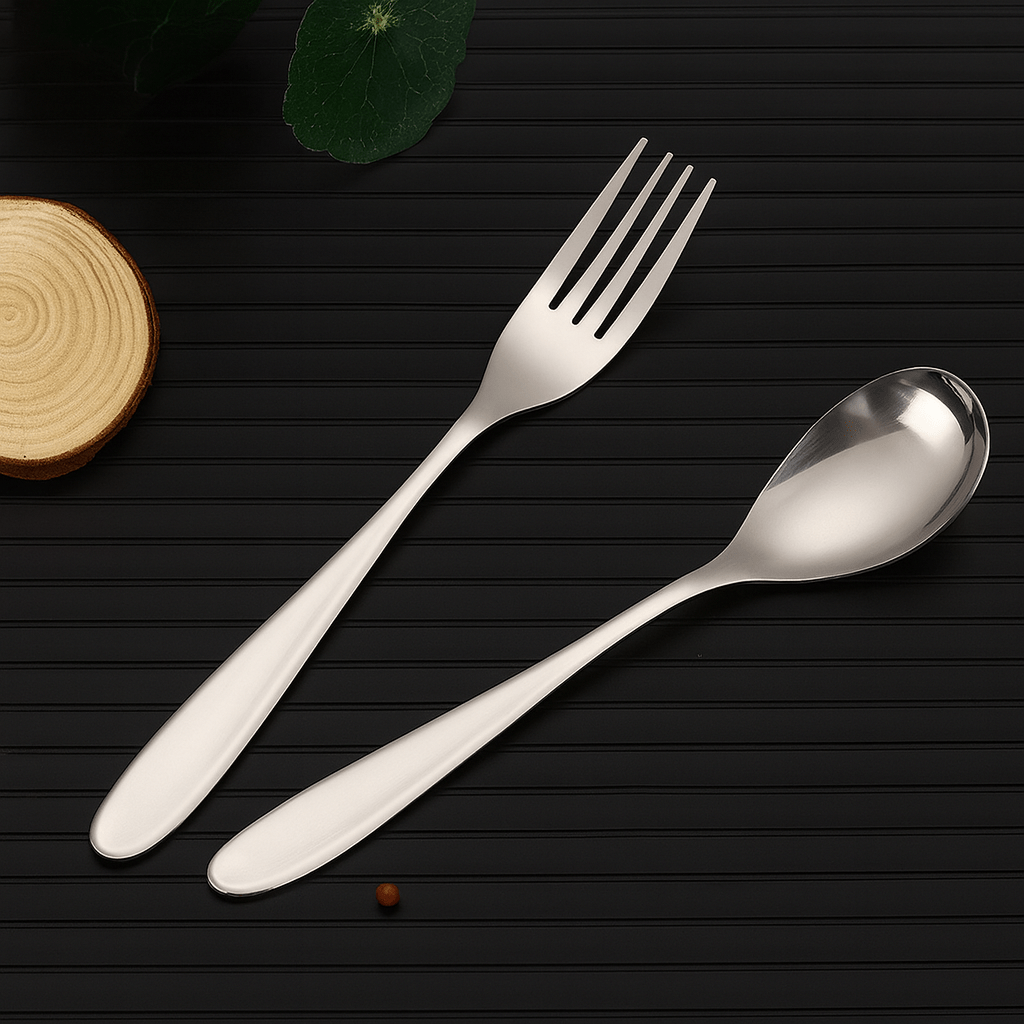 TITANCUTLERY – Ultraleichtes Campingbesteck-Set aus Titan (Löffel & Gabel) 6