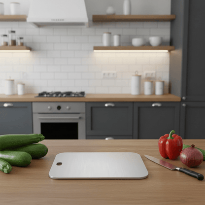 TITANSLAB – Schneidebrett aus Titan-Edelstahl mit doppelseitiger Oberfläche 4