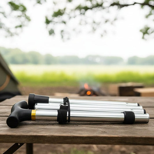 TRAILCAN – Teleskopierbarer, verstellbarer Falt-Wanderstock für Wanderungen und Outdoor-Aktivitäten 0